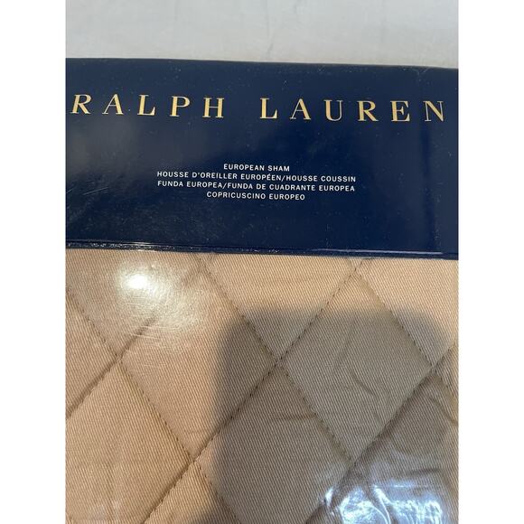 Ralph Lauren Cromwell Modern Equestrian European Sham Quilted 26"x26" NEW - Picture 3 of 5
